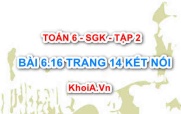 Bài 6.16 trang 14 Toán 6 Tập 2 Kết nối tri thức